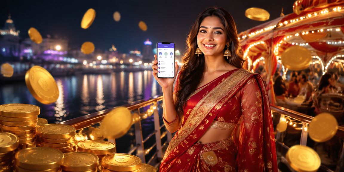 Player using mobile phone to place Andar Bahar bets with clear interface